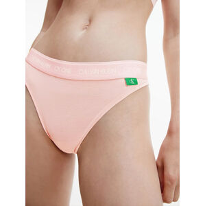 Calvin Klein dámské růžové kalhotky brazilky - S (TJQ)